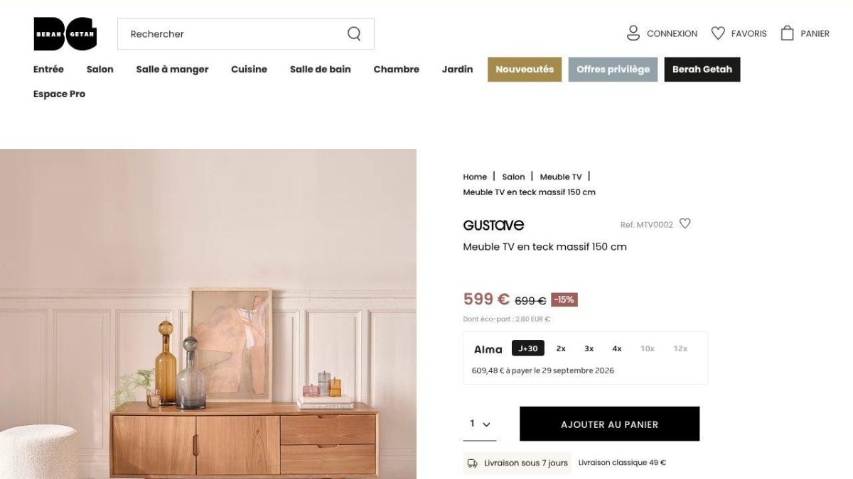 meilleurs meubles TV en bois